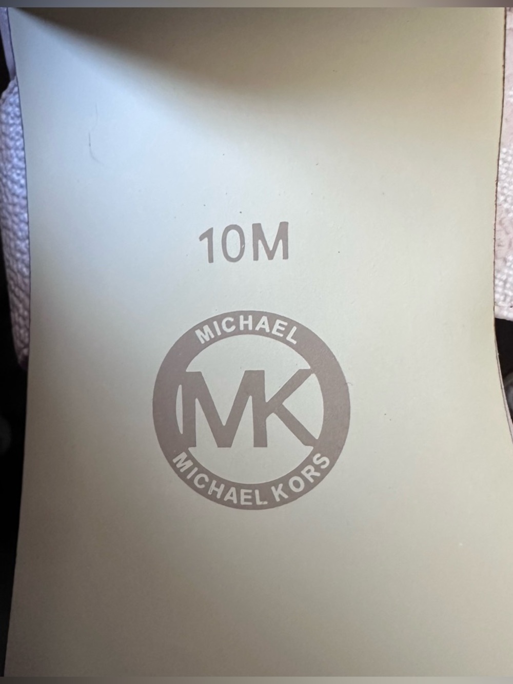 Michael Kors Blush Pink Logo T-Strap Sandals with Gold Accents - Picture 6 of 7